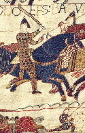 Bayeux tapestry showing medieval colours and dyes